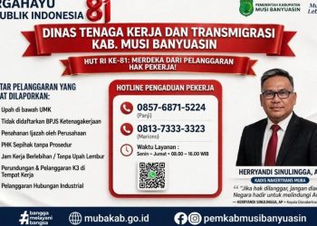 DINAS TENAGA KERJA DAN TRANSMIGRASI MUSI BANYUASIN LUNCURKAN HOT LINE PENGADUAN PEKERJA