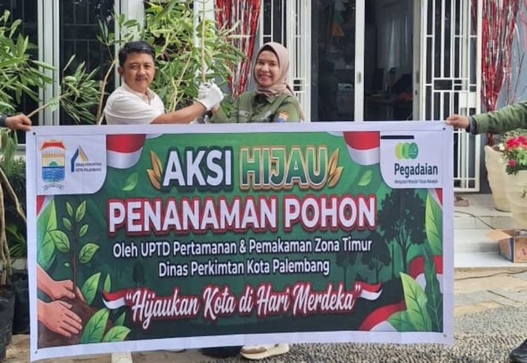 PT Pegadaian (Persero) Kanwil III Palembang Dukung Aksi Hijau Sambut HUT ke-81 Kemerdekaan RI