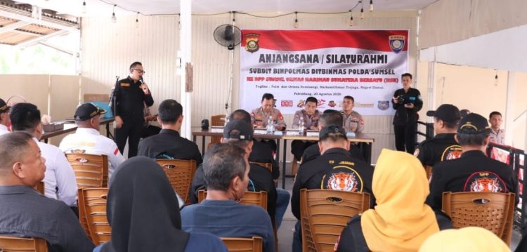 Anjangsana Ditbinmas Polda Sumsel ke Markas HSB, Sinergitas Polri dan Ormas Diperkuat