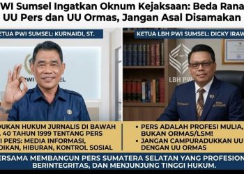 PWI Sumsel Ingatkan Oknum Kejaksaan: Beda Ranah UU Pers dan UU Ormas, Jangan Asal Disamakan