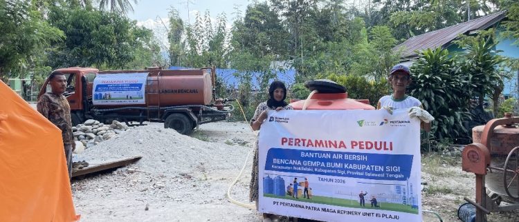 Tanggap Bencana Sigi, Kilang Plaju Salurkan 75 Ribu Liter Air Bersih untuk Korban Gempa