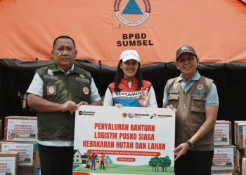 Tanggap Bencana Karhutla di Musim Kemarau Ekstrem, Kilang Plaju Salurkan Bantuan Logistik untuk Petugas BPBD Sumsel