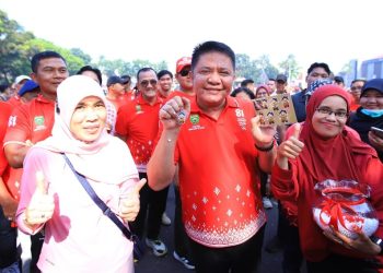 Semarak HUT ke-81 RI, 5.000 Peserta Meriahkan Jalan Santai dan Lomba Gembira di Pemprov Sumsel