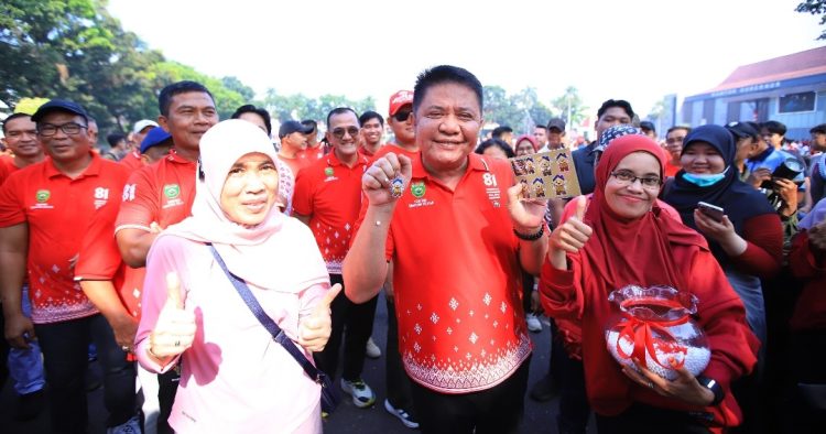Semarak HUT ke-81 RI, 5.000 Peserta Meriahkan Jalan Santai dan Lomba Gembira di Pemprov Sumsel