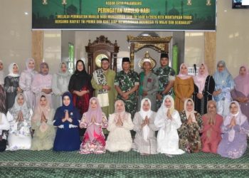 Kodim 0418/Palembang Gelar Peringatan Maulid Nabi Muhammad SAW di Masjid Thoriqul Jannah