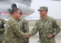 DANDIM 0418/PALEMBANG HADIRI PENYAMBUTAN KASAD JENDRAL TNI MARULI SIMANJUNTAK,M.Sc DI BANDARA SMB II Palembang