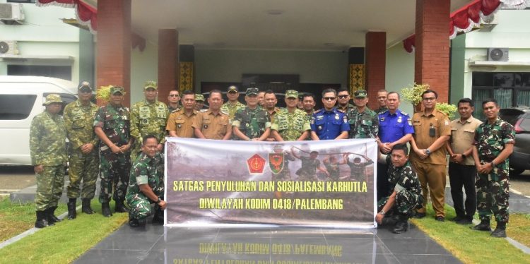 Sosialisasi Tim Penyuluhan Karhutla Mabes TNI di Kodim 0418/Palembang, Perkuat Sinergi Pencegahan