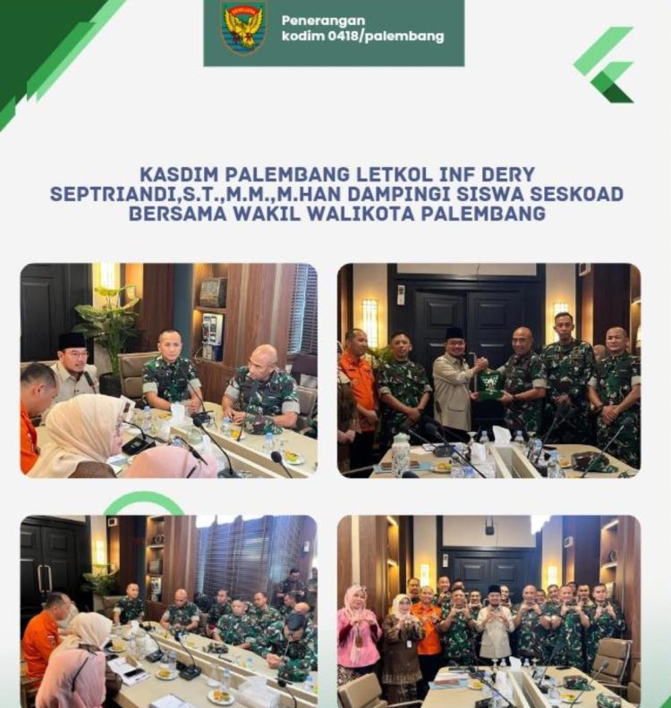 Pasis Seskoad Audiensi dengan Pemkot Palembang Bahas Strategi Penanganan Karhutla