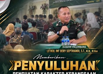 Kodim 0418/Palembang Gelar Penguatan Karakter Kebangsaan bagi ASN