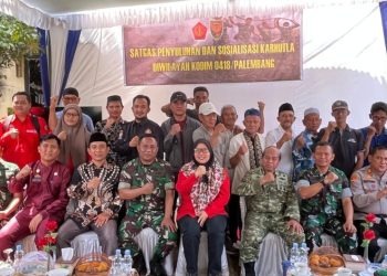Tim Penyuluhan Karhutla Mabes TNI Sosialisasikan Pencegahan Karhutla kepada Warga Plaju