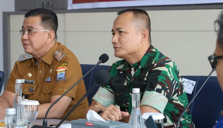 Kasdim 0418/Palembang Hadiri Rakor Penanganan Puncak Karhutla 2026 Secara Vicon
