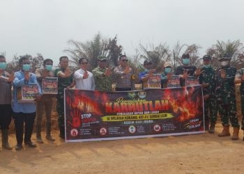 Tim Penyuluhan Karhutla Mabes TNI Tinjau Titik Api di Babat Supat