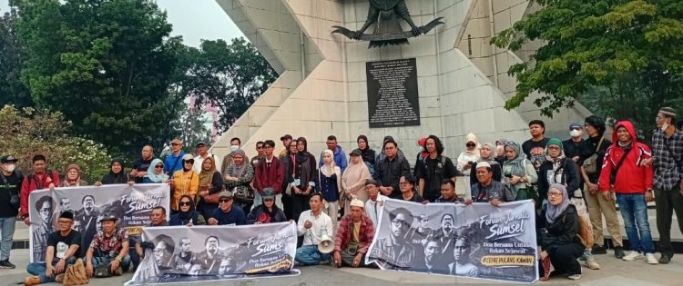 Doa untuk 5 Jurnalis yang Hilang di Krakatau, Forum Jurnalis Sumsel Ingatkan Pesan Saling Jaga