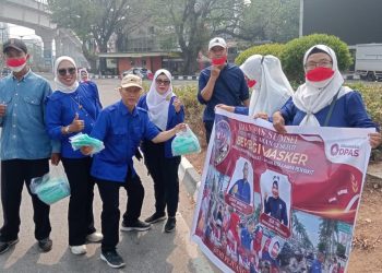 Ribuan Masker Dibagikan Untuk Pengendara Di Dua Titik Berbeda, Berikut Yang Disampaikan