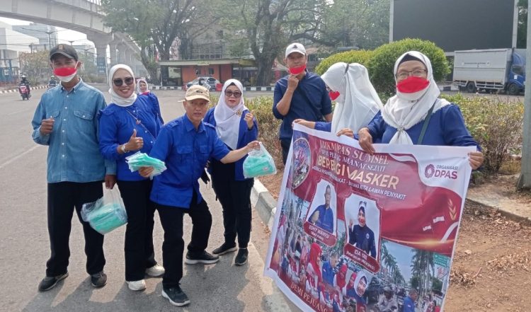 Ribuan Masker Dibagikan Untuk Pengendara Di Dua Titik Berbeda, Berikut Yang Disampaikan