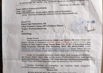 Irza Prasetya Minta JPU Sigit Subiantoro Nyatakan Banding Atas Vonis 6 Bulan Penjara Untuk Junaidi alias Ajun