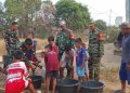 Kodim 0401/Muba Salurkan Air Bersih, Bantu Warga Hadapi Kekeringan