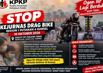KPKP DESAK BUPATI OGAN ILIR HENTIKAN KEJURNAS DRAG BIKE DI TENGAH KABUT ASAP KARHUTLA